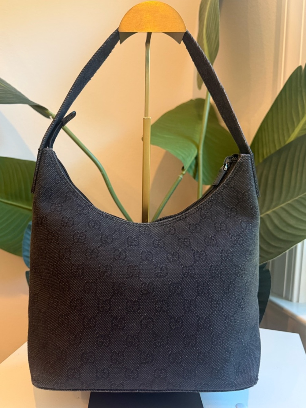 Gucci ‘Denim Monogram Small Hobo’ - Picture 2 of 13